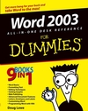 Word 2003 All-in-One Desk Reference For Dummies (0764571419) cover image Word 2003 All-in-One Desk Reference For Dummies (0764571419) cover image