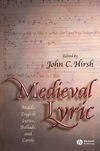 Medieval Lyric: Middle English Lyrics, Ballads, and Carols (1405114819) cover image