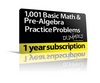 1,001 Basic Math & Pre-Algebra Practice Problems For Dummies (1-Year Online Subscription) (1118677420) cover image 1,001 Basic Math & Pre-Algebra Practice Problems For Dummies (1-Year Online Subscription) (1118677420) cover image