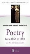 Poetry from 1660 to 1780: Civil War, Restoration, Revolution (0631229825) cover image