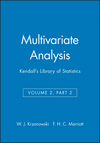 Multivariate Analysis: Kendall's Library of Statistics, Volume 2, Part 2 (0470711027) cover image