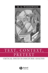 Text, Context, Pretext: Critical Issues in Discourse Analysis (0631234527) cover image