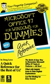 Microsoft Office 97 For Windows For Dummies : Quick Reference (0764500627) cover image Microsoft Office 97 For Windows For Dummies : Quick Reference (0764500627) cover image