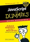 JavaScript For Dummies Quick Reference (0764501127) cover image