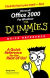 Microsoft Office 2000 for Windows For Dummies: Quick Reference (0764504533) cover image Microsoft Office 2000 for Windows For Dummies: Quick Reference (0764504533) cover image