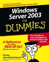 Windows Server 2003 For Dummies (0764516337) cover image