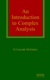 An Introduction to Complex Analysis (047133233X) cover image