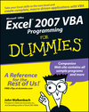 Excel 2007 VBA Programming For Dummies (0470046740) cover image Excel 2007 VBA Programming For Dummies (0470046740) cover image