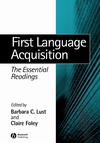 First Language Acquisition: The Essential Readings (0631232540) cover image