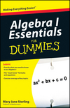 Algebra I Essentials For Dummies (0470618345) cover image Algebra I Essentials For Dummies (0470618345) cover image