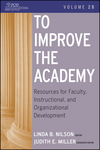 To Improve the Academy: Resources for Faculty, Instructional, and Organizational Development, Volume 28 (0470484349) cover image