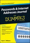 Passwords and Internet Addresses Journal For Dummies (1118828364) cover image Passwords and Internet Addresses Journal For Dummies (1118828364) cover image