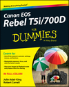Canon EOS Rebel T5i/700D For Dummies (1118722965) cover image Canon EOS Rebel T5i/700D For Dummies (1118722965) cover image