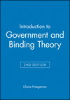 Introduction to Government and Binding Theory, 2nd Edition (0631190678) cover image