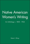 Native American Women's Writing: An Anthology c. 1800 - 1924 (0631205179) cover image