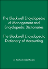 The Blackwell Encyclopedic Dictionary of Accounting (063121187X) cover image