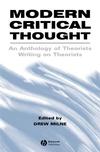 Modern Critical Thought: An Anthology of Theorists Writing on Theorists (0631220593) cover image