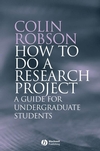 How to do a Research Project: A Guide for Undergraduate Students (1405114894) cover image