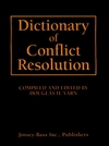 Dictionary of Conflict Resolution (0787946796) cover image