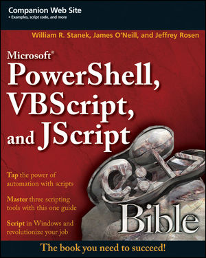 Microsoft PowerShell, VBScript and JScript Bible (0470386800) cover image