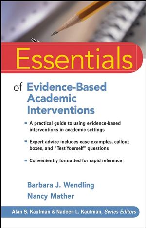 Essentials of Evidence-Based Academic Interventions (0470460202) cover image