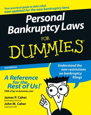 Personal Bankruptcy Laws For Dummies, 2nd Edition (1118052803) cover image