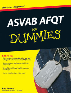 ASVAB AFQT For Dummies (0470600004) cover image