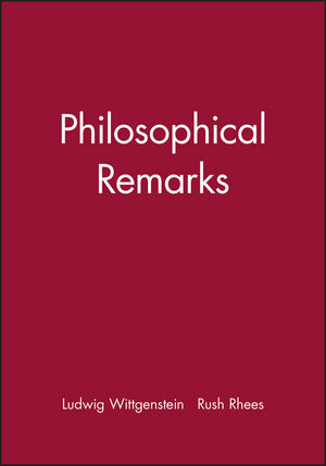 Philosophical Remarks (0631191305) cover image