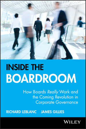 Inside the Boardroom: How Boards Really Work and the Coming Revolution in Corporate Governance (0470835206) cover image