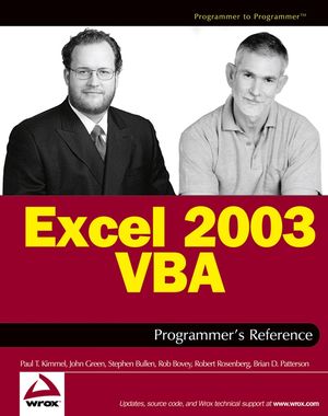 Excel 2003 VBA Programmer's Reference (0764556606) cover image