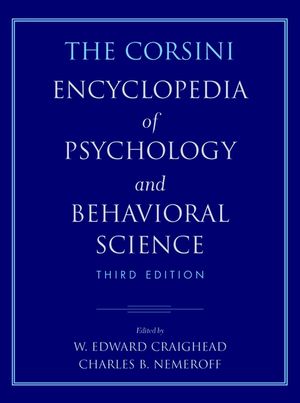 The Corsini Encyclopedia of Psychology and Behavioral Science, 4 Volume Set, 3rd Edition (0471244007) cover image
