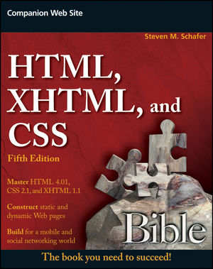 HTML, XHTML, and CSS Bible, 5th Edition (1118081307) cover image