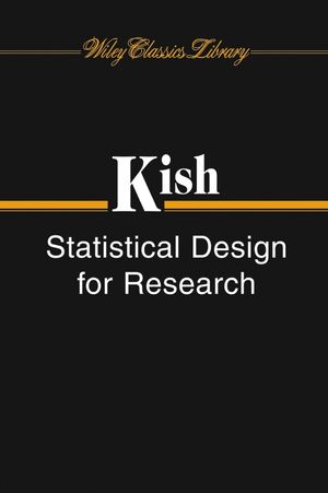 Statistical Design for Research (0471691208) cover image