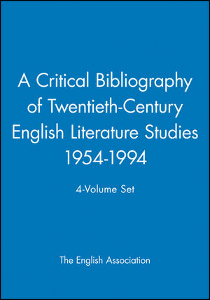 A Critical Bibliography of Twentieth-Century English Literature Studies 1954-1994, 4-Volume Set (0631209409) cover image