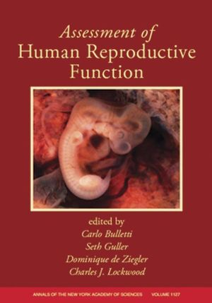 Assessment of Human Reproductive Function, Volume 1127 (1573317209) cover image