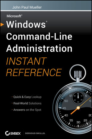Windows Command Line Administration Instant Reference (047093090X) cover image