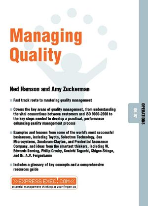 Managing Quality: Operations 06.07 (1841122211) cover image