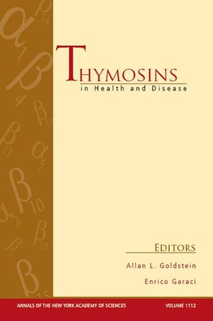 Thymosins in Health and Disease: First International Conference, Volume 1112 (1573317012) cover image