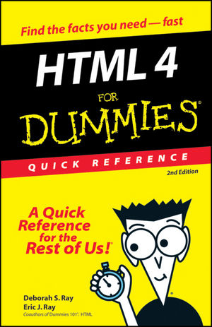HTML 4 For Dummies®: Quick Reference, 2nd Edition (0764507214) cover image