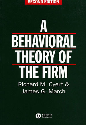 Behavioral Theory of the Firm, 2nd Edition (0631174516) cover image
