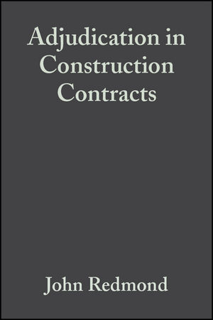 Adjudication in Construction Contracts (0632056517) cover image