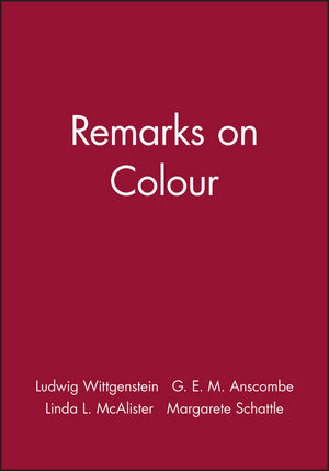 Remarks on Colour (0631116419) cover image
