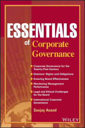 Essentials of Corporate Governance (047019541X) cover image