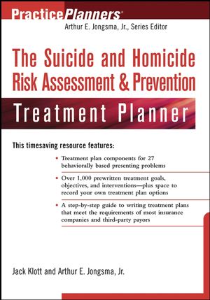 The Suicide and Homicide Risk Assessment & Prevention Treatment Planner (047146631X) cover image