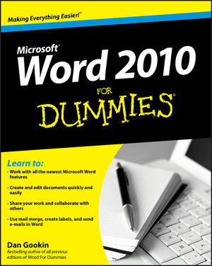 Word 2010 For Dummies (0470487720) cover image