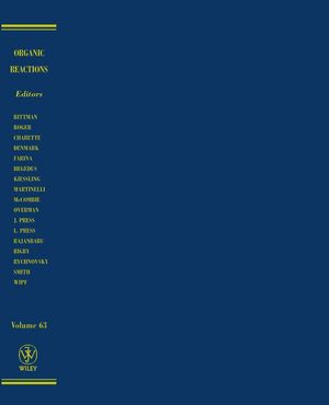 Organic Reactions, Volume 63 (0471445320) cover image