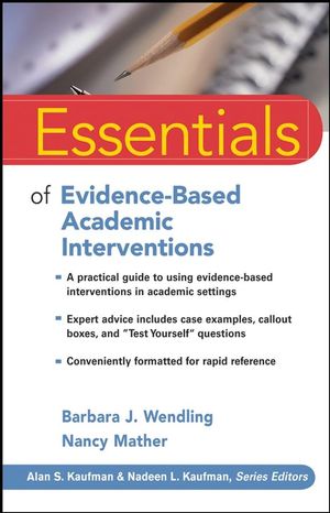 Essentials of Evidence-Based Academic Interventions (0470206322) cover image