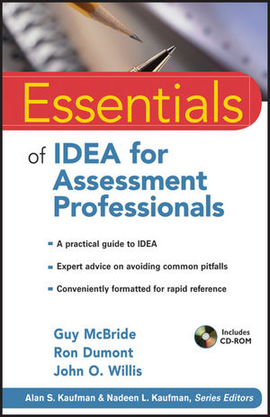 Essentials of IDEA for Assessment Professionals (0470873922) cover image