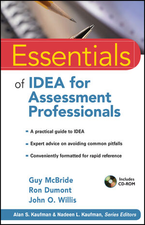 Essentials of IDEA for Assessment Professionals (0470873922) cover image