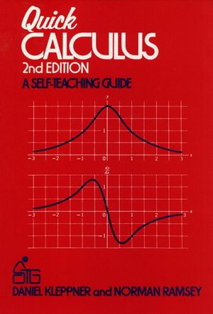 Quick Calculus: A Self-Teaching Guide, 2nd Edition (0471827223) cover image